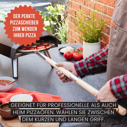 Chef Pomodoro Pizzaschieber Aluminium mit Buchenholzgriff, 120 cm