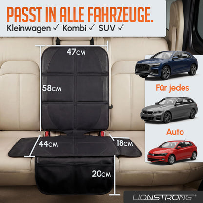 LIONSTRONG Kindersitzunterlage Autositzschoner ISOFIX, 2 Stück