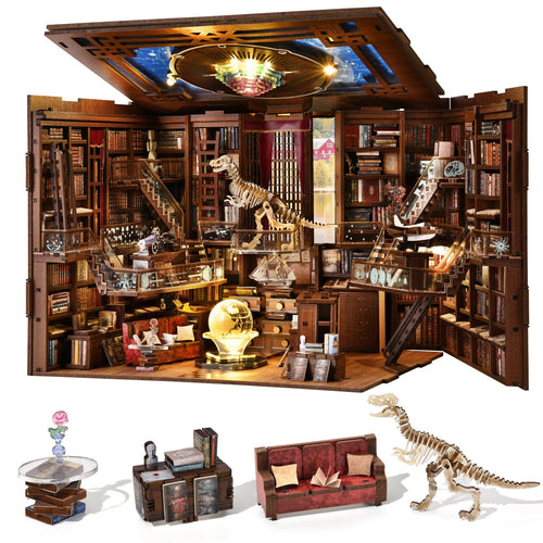 MiniCity Book Nook Kit Beyond Library Max, 3D-Holzpuzzle mit LED