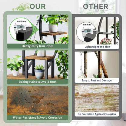 BACEKOLL Pflanzenregal mit Wachstumslicht – 9 Ebenen Schwarz