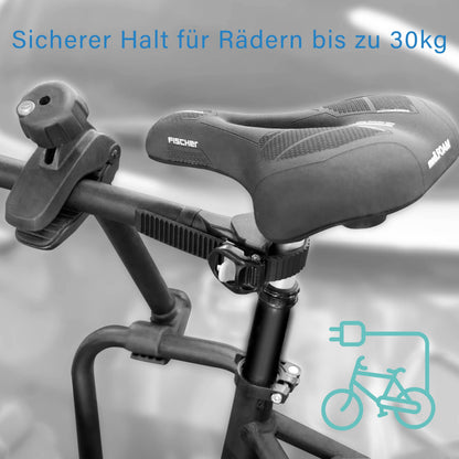 Fischer Fahrradrahmenadapter 591038 für Fahrradtransport, schwarz