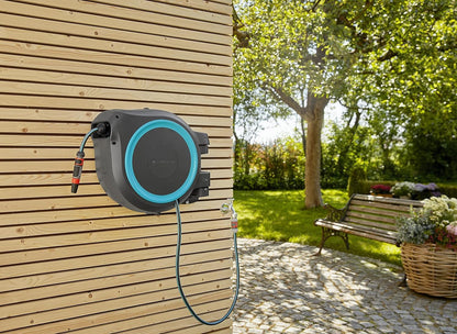 Gardena Wand-Schlauchbox RollUp M/L 25m türkis