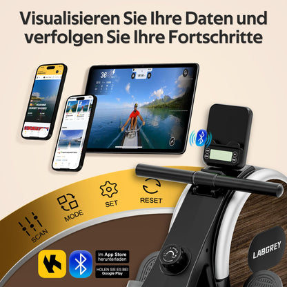 LABGREY Magnetisches Rudergerät faltbar Bluetooth – R1
