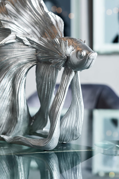 Kare Design Betta Fish Deko Figur – Silber, Fisch-Motiv