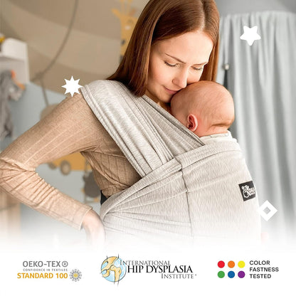 Koala Babycare Babytragetuch Neugeborene - Hellgrau bis 9kg