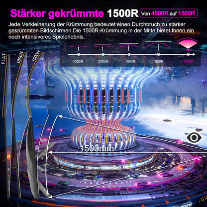 Minifire MFG24C1 Curved Gaming Monitor 24 Zoll Schwarz