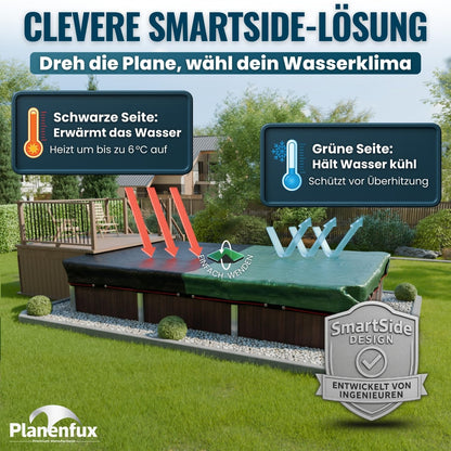 Planenfux Poolabdeckung rechteckig 400x200 cm - Sommer & Winter