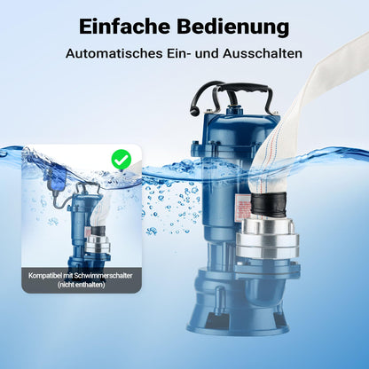 PowerFlow Schmutzwasserpumpe 550W Tauchpumpe - 10.000 l/h