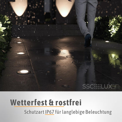 SSC-LUXon JUAVI Bodenspot Aussen GU10 IP67 befahrbar - 4er Set