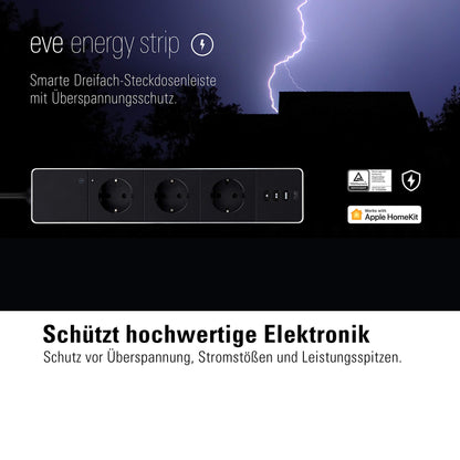 Eve Energy Strip Smarte Dreifach-Steckdosenleiste - HomeKit