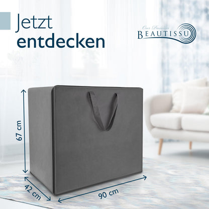 Beautissu Premium XL Klappmatratze Gästebett Visco 90x200cm Grau
