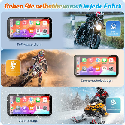 Carpuride W603 Motorrad-Display für CarPlay/Android Auto - 6.3 Zoll