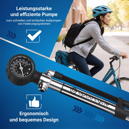 Optio Cycle Dämpferpumpe 600 PSI – Federgabelpumpe mit Manometer