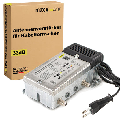 maxx.onLine Hausanschluss-Antennenverstärker Kabelfernsehen 33 dB