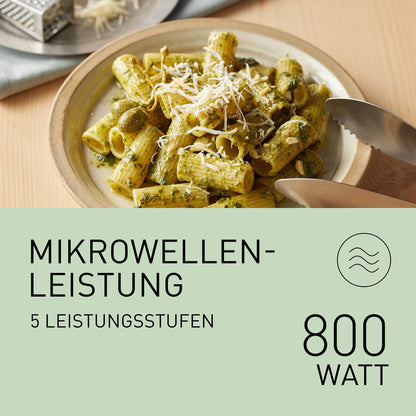 Panasonic NN-E20JWMEBG Mikrowelle, 20 L, 800 W, Glasteller, Weiss