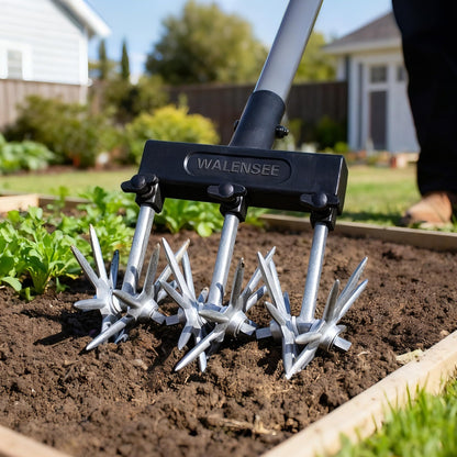 Walensee Gartenkultivator mit Aluminiumklingen und Teleskopgriff
