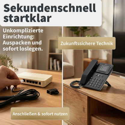 GEQUDIO GA-3 Festnetztelefon schnurgebunden mit Anrufbeantworter