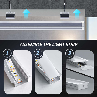 LASLUX LED Profil U-Form – Aluprofil 2m 19,7x10 mm