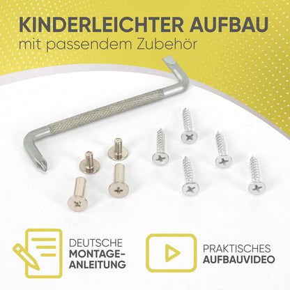 RAWVEL Bettgitter grau 90 cm – Rausfallschutz für Kinderbetten