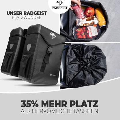 RADGEIST Gepäckträgertasche doppelt 50 Liter wasserdicht