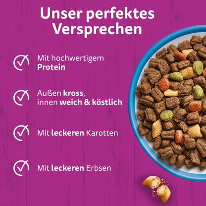 WHISKAS Trockenfutter Adult 1+ mit Thunfisch für Katzen, 3 x 3,8 kg
