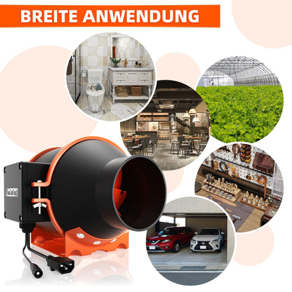 FanGoFast Rohrventilator 100mm regelbar 360m³/h Abluftventilator