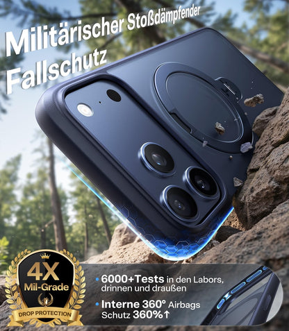 TORRAS Ostand Q3 Spin Handyhülle für iPhone 17 Pro Max, Blau