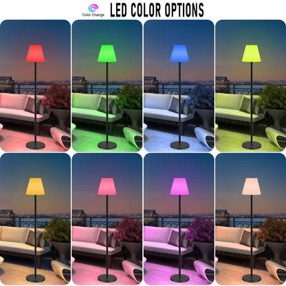 Ecvivk Solar LED Stehlampe RGB dimmbar IP65 höhenverstellbar