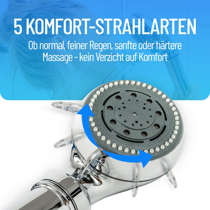 Legionellenfilter Duschkopf Safety für sicheres Duschen - Chrom