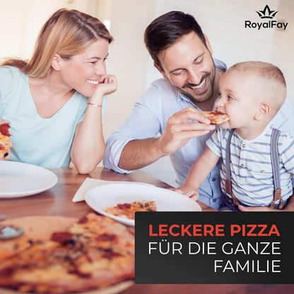 RoyalFay Pizzaballenbox 2er Set Gärbox 30x40x8 cm mit Deckel weiss