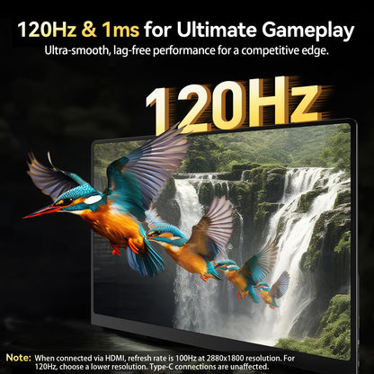 UPERFECT 3K OLED 120Hz Tragbarer Monitor – 16 Zoll 1ms