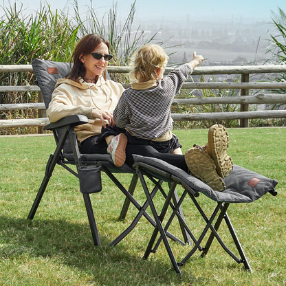 EVER ADVANCED Campingstuhl – faltbar, rückenverstellbar, gepolstert