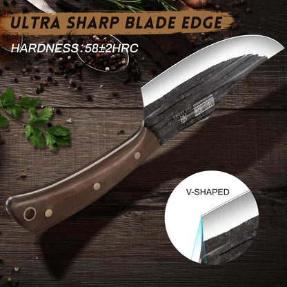 HOSHANHO Metzgermesser Set Handgeschmiedetes Messer – Mit Tasche