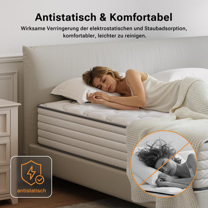 TXO Taschenfederkernmatratze MH01 140x200 cm, 7-Zonen, H3, 25 cm
