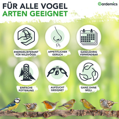 Gardemics Meisenknödel ohne Netz, Insekten-Knödel 200 Stück 18 kg