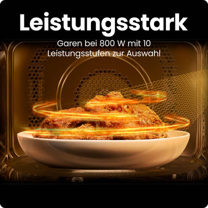 Chefman Mikrowelle 20L 800W mit grosser Digitalanzeige
