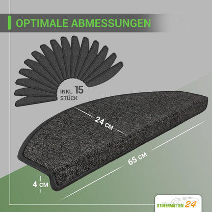 Kettelservice-Metzker Stufenmatten Rambo 15er Set halbrund dunkelgrau