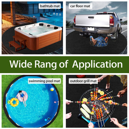Sunsiou Poolunterlage rund 400 cm, Bodenschutzmatte für Whirlpool