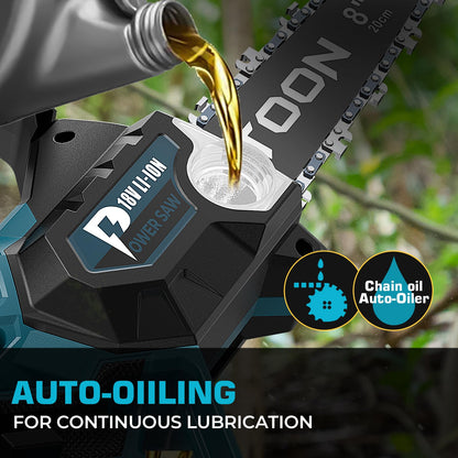 Makita-kompatible Akku Kettensäge bürstenlos 8 Zoll – Werkzeug