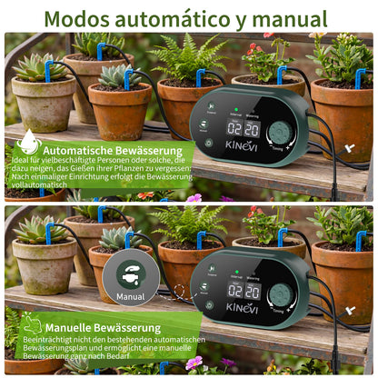 KINEVI IC308 Solar Bewässerungssystem, Tropfbewässerung Set 30 m