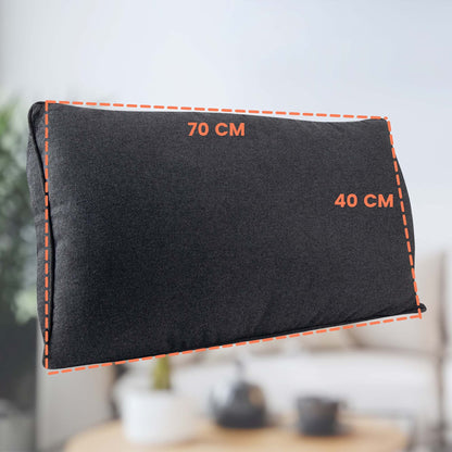 DYNMC you Sofakissen 40x70 cm Schwarz 2er Set mit Füllung und Bezug
