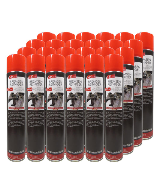 SDV Chemie Bremsenreiniger Power Spray Teilereiniger 24x 850 ml: Silberne Spraydose. Entfettet Bremsen und Bauteile rückstandsfrei.