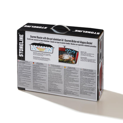 STONELINE Cocotte Bräter Aluguss Beschichtet 32cm 6,6L Induktion Rot