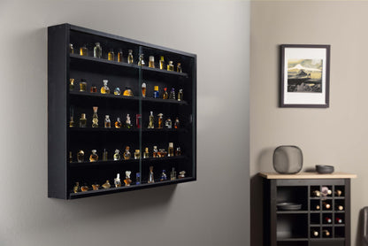 Inter Link Blacklava Sammlervitrine Hängend - Schwarz 80x60cm