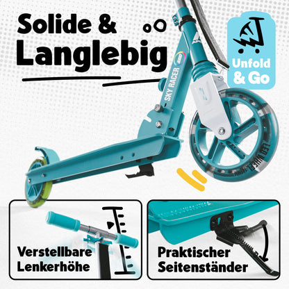 Apollo Skyracer City Roller – LED Leuchträder, Federung, klappbar