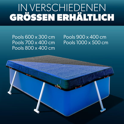 Poolomio 2in1 Pool Winterabdeckung - rechteckig 700x400 cm