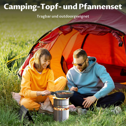 BEZIA Induktions Topfset 17-tlg – Keramik, abnehmbare Griffe