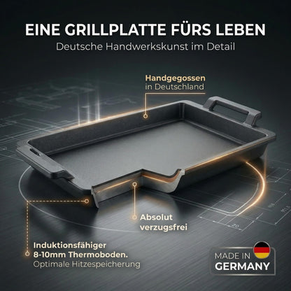 Lieblingspfanne Teppanyaki Grillplatte 41x24 cm, Aluminiumguss