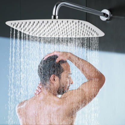 HardiValue Duschkopf Regendusche Edelstahl - Chrom 40x25 cm