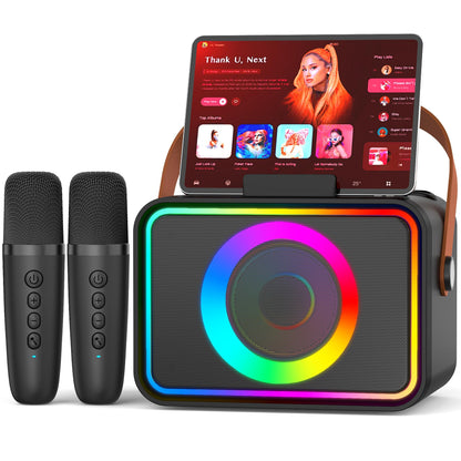 Wowstar Karaoke Maschine mit 2 Mikrofonen, Bluetooth Lautsprecher